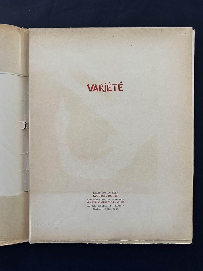 Variete, by Jacques Doris, 1945. - 2