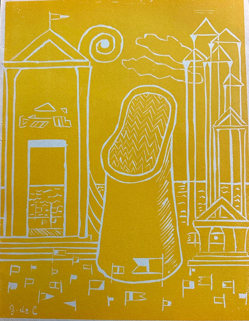 Giorgio De Chirico Linocut. 1938. (1 of 2)