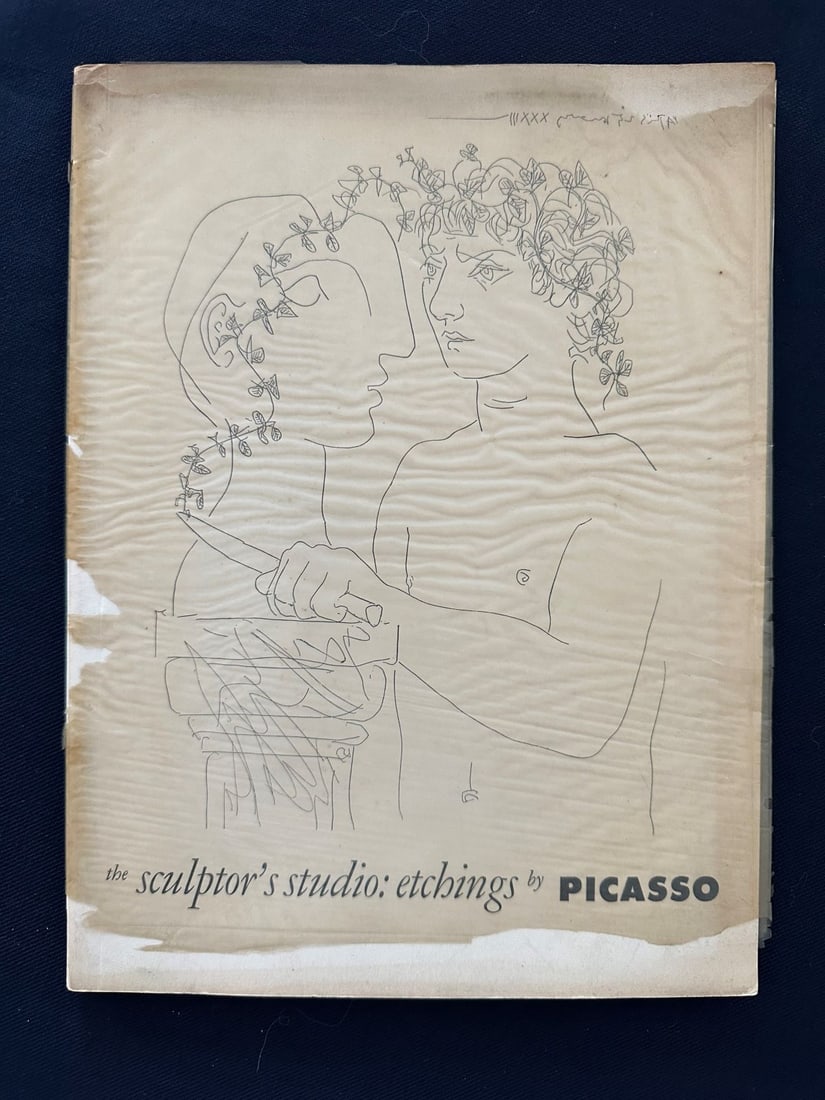 The sculptor’s studio: etchings by Picasso. 1952.: Picasso. Text by William S. Lieberman, published by the Museum of Modern Art, New York, 1952. 24 etchings reproductions (one in cover) are from a suite of 40 prints Picasso composed on the theme of a