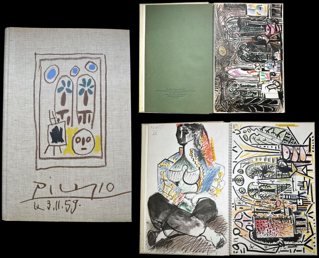 Picasso's Sketchbook, with 25 pages of prints after Picasso. 1960. (1 of 3)