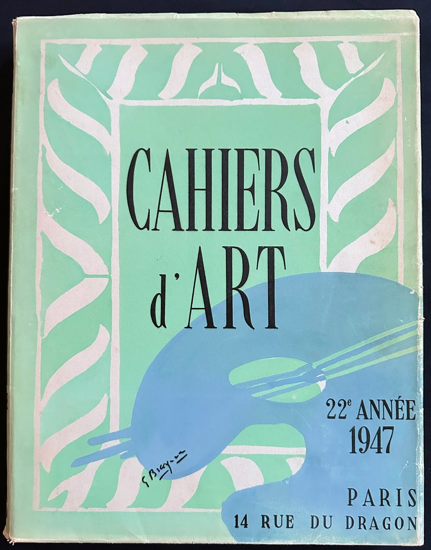 Cahiers d’Art 1947 22 Annee. Cover by Braque (1 of 3)