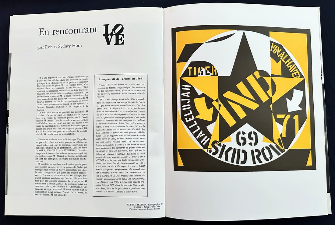 XXe Siecle 41, lithographs by Indiana and Hartung.: Edition XXe Siecle, Paris 1973. Panorama 73 Les Grande Exposizions dans le Musees et dans le galleries en France et a l'Etranger. U.S. Art II. With 2 original lithographs in color by Hans Hartung and 