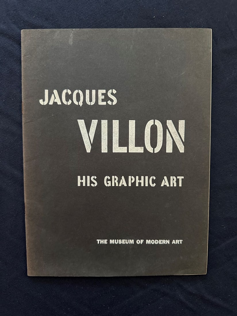 Jacques Villon / his graphic art, by The Museum of Modern Art: Art Bulletin vol XXI, no. 1, fall 1953. 24 pages, b/w illustrations. Soft cover. In very good condition. (small -1 cm- tear in first page) on the first vivant Chroniques, Spécial FIAC, by La