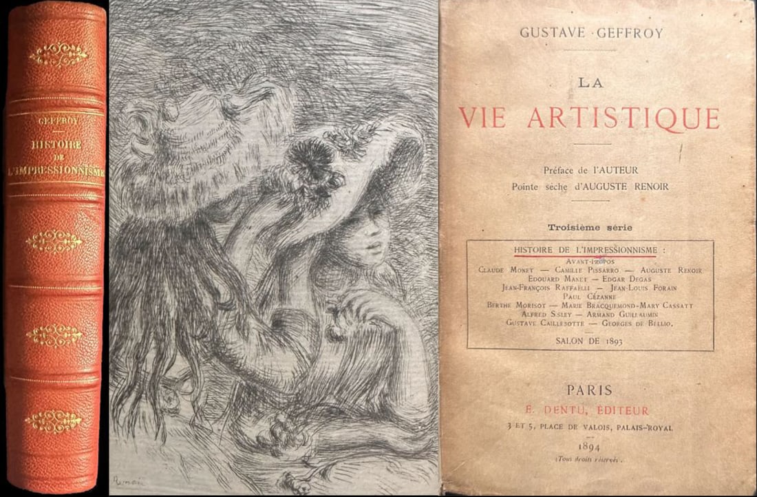 Renoir, Pierre-Auguste. La vie artistique. 3rd Volume. 1894. With a drypoint by Renoir. (1 of 2)
