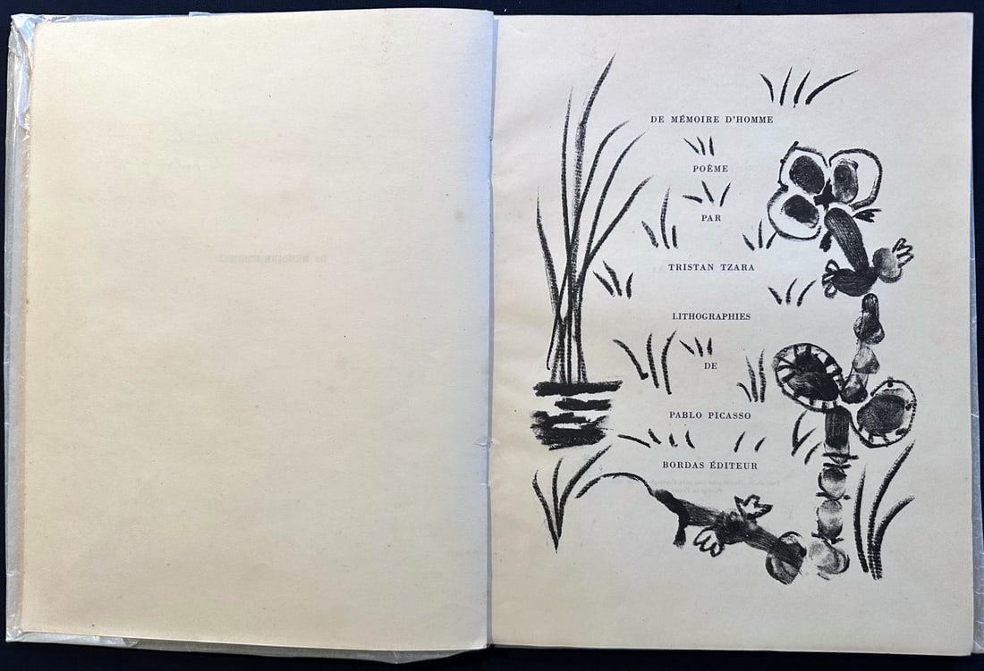 Picasso. De Memoire D’Homme. 1950. One of 350 copies, with 9 lithographs by Picasso. (1 of 5)