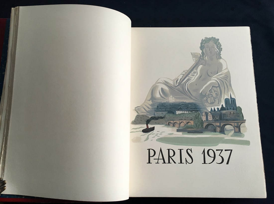 Paris 1937, 31 etchings in full page by Matisse, Vlaminck, Derain, Van Dongen, Bonnard, and others.: Paul Valery and others. Paris, 1937. Special edition dedicated by the City of Paris, an homage to Paris designed and printed by J.G Daragnes. Illustrated with 62 original etchings that accompany 31 te