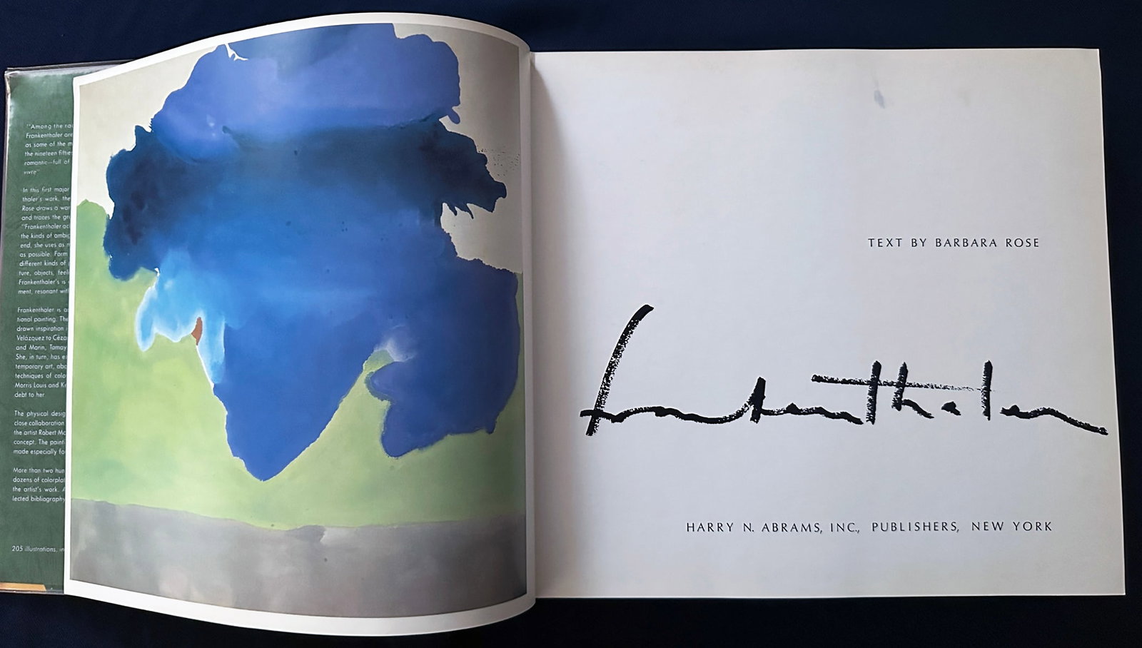 Frankenthaler, by Barbara Rose, 1971: With 205 illustrations, including 54 plates in full color. Published by Harris N. Abrams, New York. Pictorial hardcover and protective glassine.