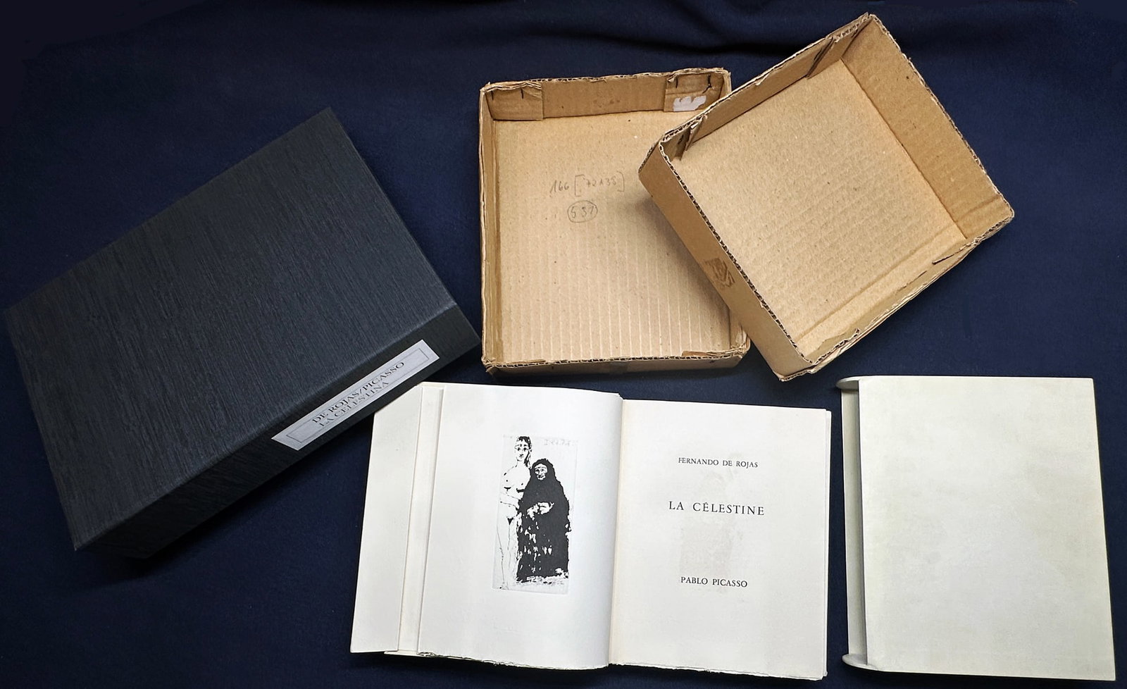 Picasso. La Celestine. With 66 original etchings. 1971, one of 400 copies: Paris, Éditions de l'atelier Crommelynck, 1971. Text by Fernando de Rojas published in 1499, illustrated by Picasso with 66 etchings with aquatints, dated in plate. Limited numbered editions in