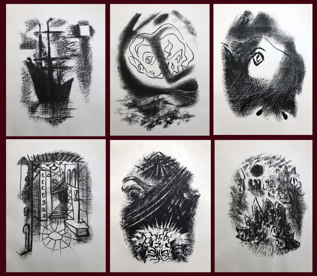 Le Dit du Vieux Marin, by Samuel Taylor Coleridge, 1948.: Christabel et Koubla Khan, Collections Vrille, translated from English to French by Henri Parisot. With 12 lithographs by André Masson. Loose in original printed wrappers, preserved in the