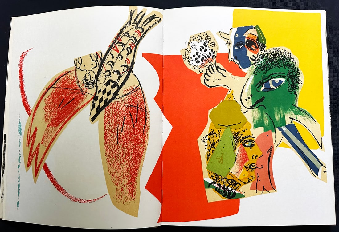 XXe siècle 26, 1965, with original prints by Chagall.: Nouvelle Series Xxe Siecle 26 Quatre Themes. XXVIII Annee. Cahiers d’art, Paris, 1965. French Art Review directed by Gualtieri di San Lazzaro. With one original color lithograph in double page b