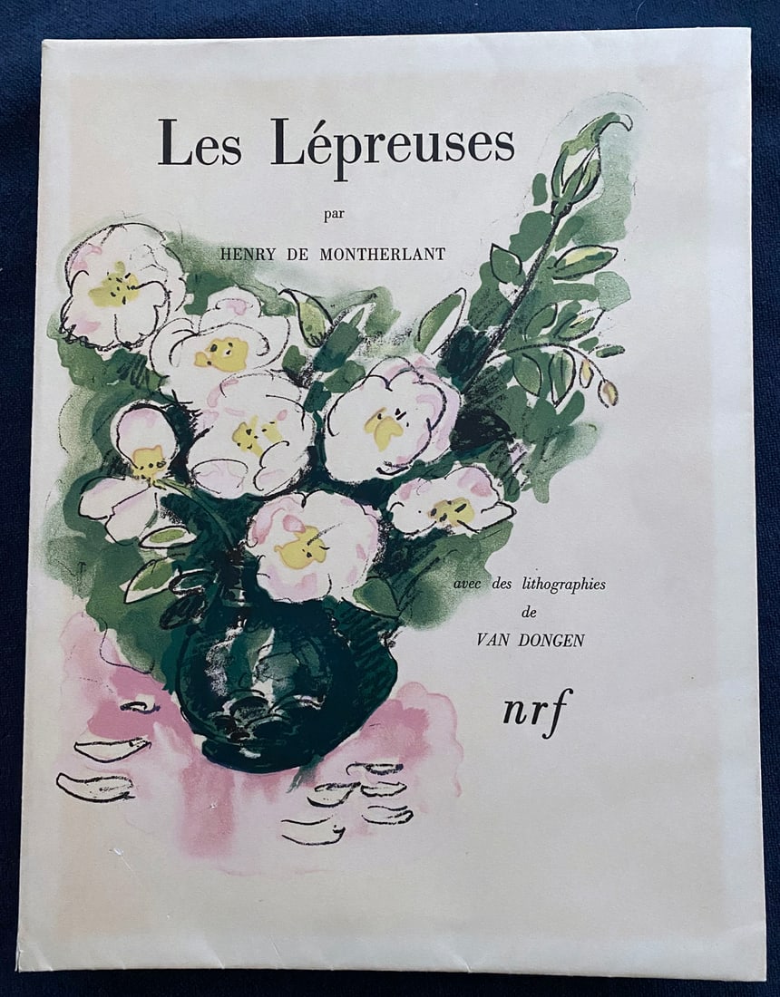 Van Dongen, Kees. Les Lepreuses. With 25 original lithographs.: Henry de Motherlant, illustrated by Van Dongen. Published by NRF, Paris 1947. One of the 354 numbered copies in Rives BFK, illustrated with 25 original color lithographs in text, by Van Dongen,