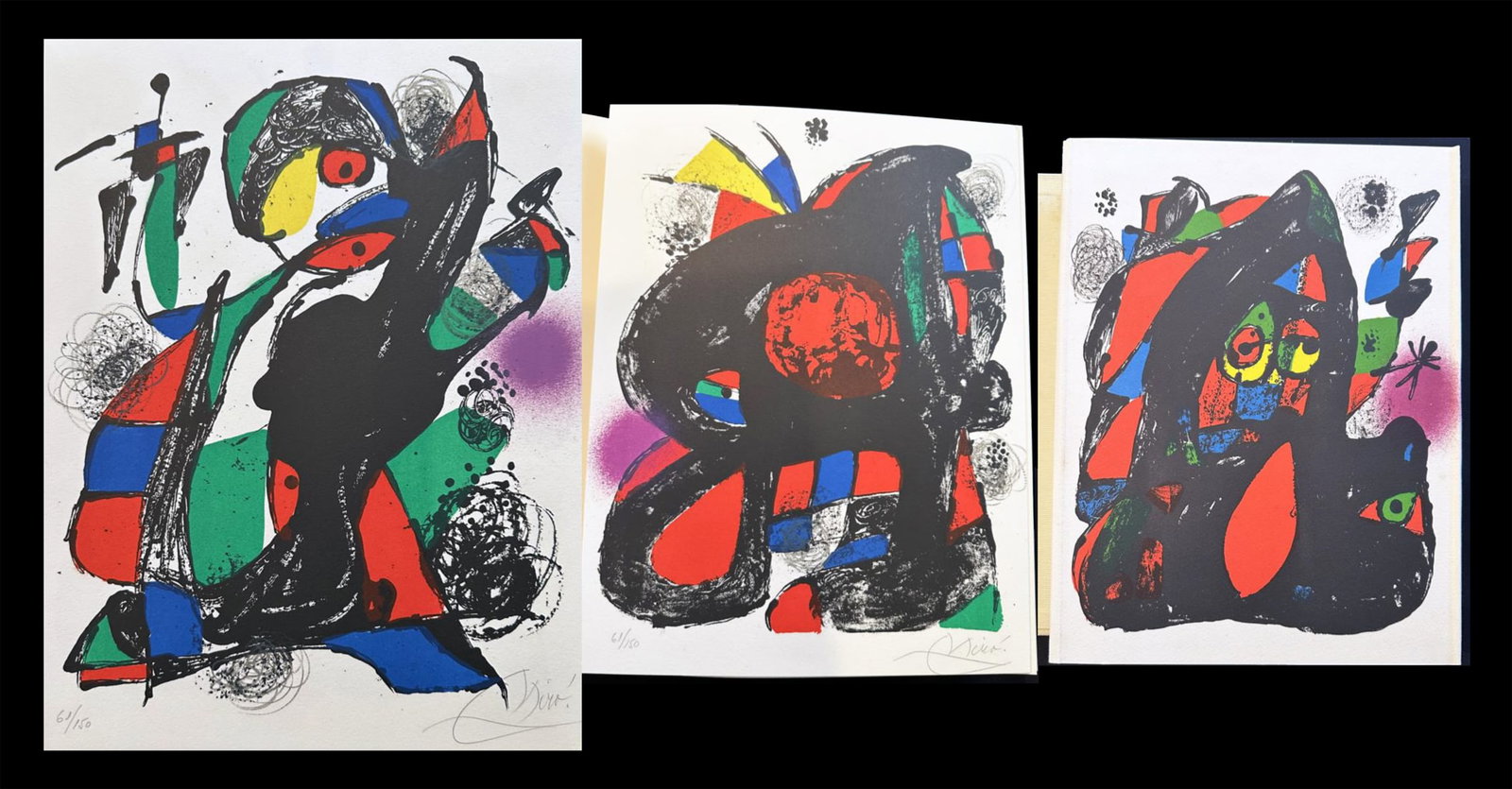 Miro Litografo IV Deluxe. With 2 lithographs signed/numbered and 5 unsigned lithographs. (1 of 2)