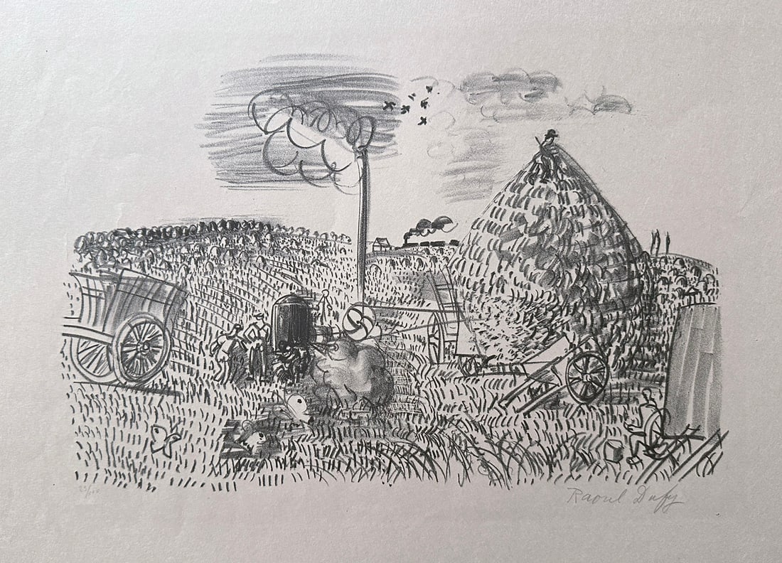 Dufy signed Lithograph. 1925.: Original lithograph signed and numbered by Raoul Dufy, 1925, from "Les Peintres-Graveurs Independants" in Japan paper edition limited in 100 copies