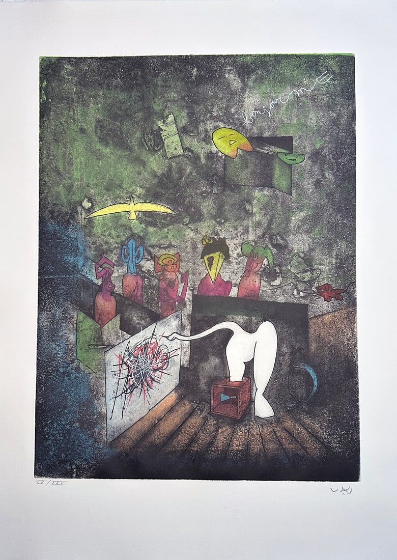 Roberto Matta. Etching. Signed.One of 30 copies. 1976. (1 of 3)