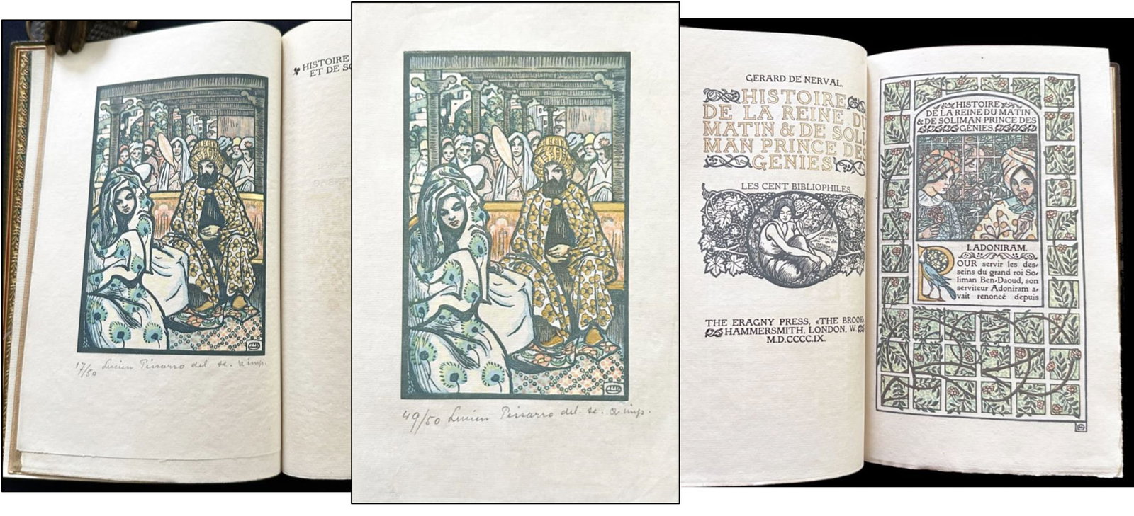 Pissarro. Histoire de la Reine, with a suite of the engravings on China paper and 2 numbered prints. (1 of 2)