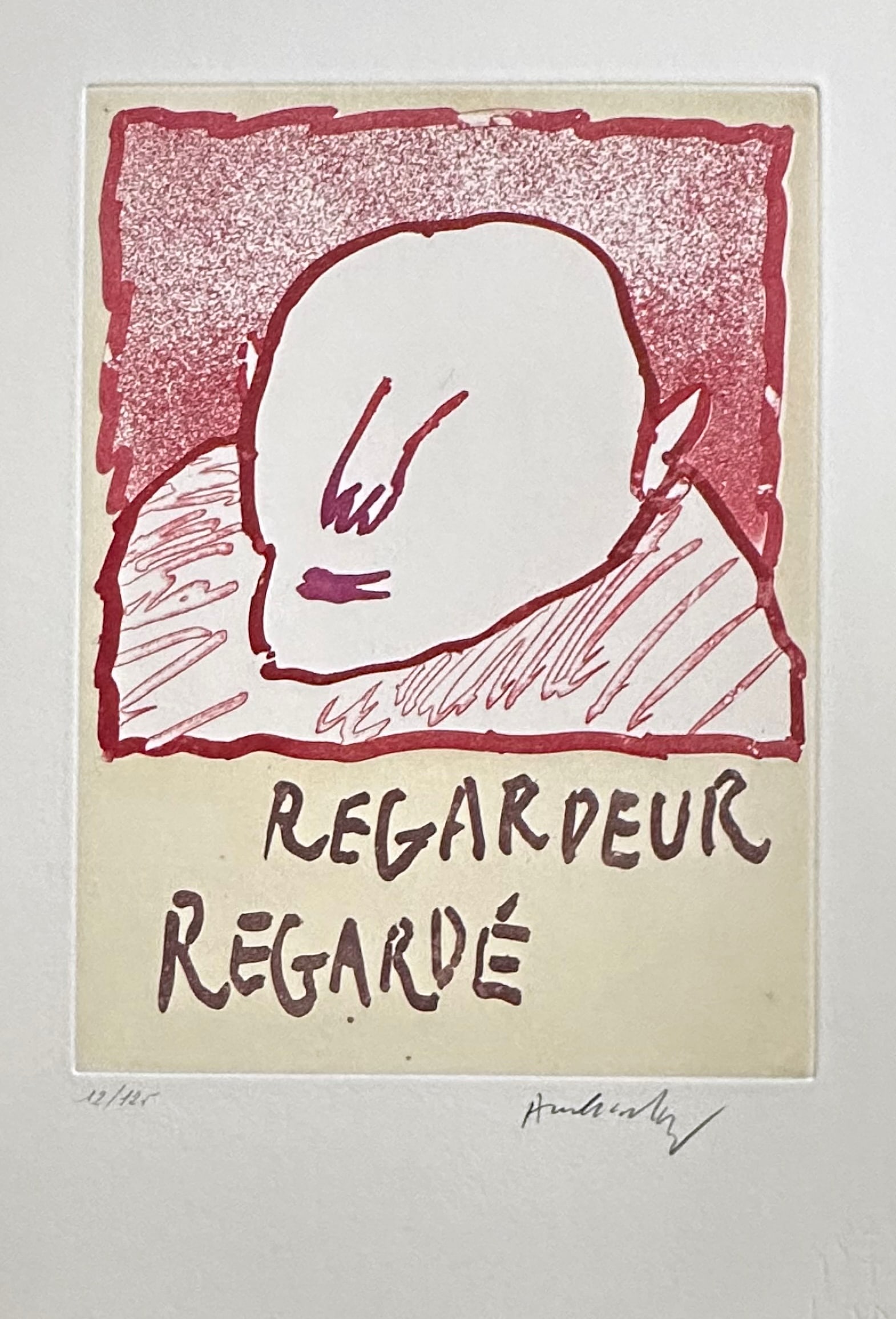 Pierre Alechinsky Signed Etching. One of 160 copies.: Etching from Monument a Christophe Colomb et a Marcel Duchamp portfolio, created in 1968–71. Signed and numbered by the artist. Limited edition of 160 copies printed between 1968 and 1971. Print