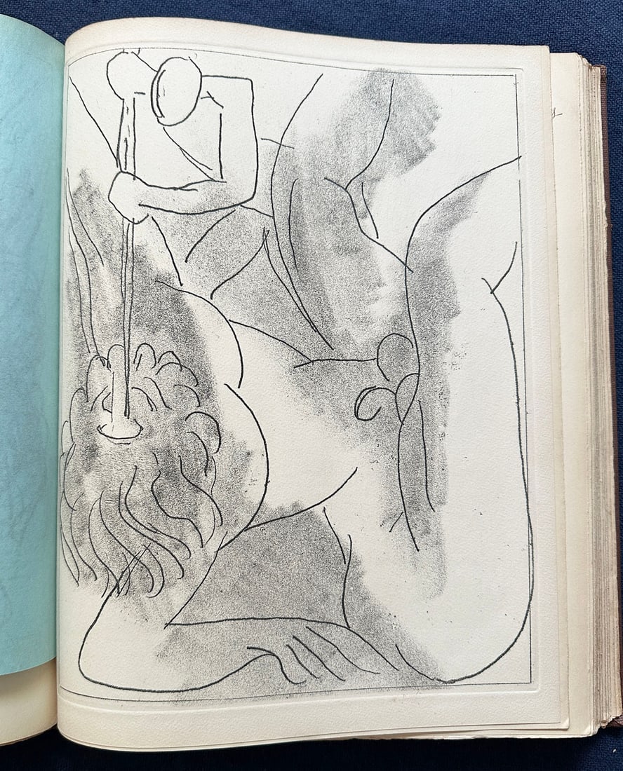 ULYSSES. 1935 J.Joyce illustrated by Matisse with six etchings.: Limited Edition Club inc, New York 1935. Written by James Joyce, illustrated by Matisse with six etchings and 20 lithographic reproductions of the preparatory drawings for each etching on colored ligh