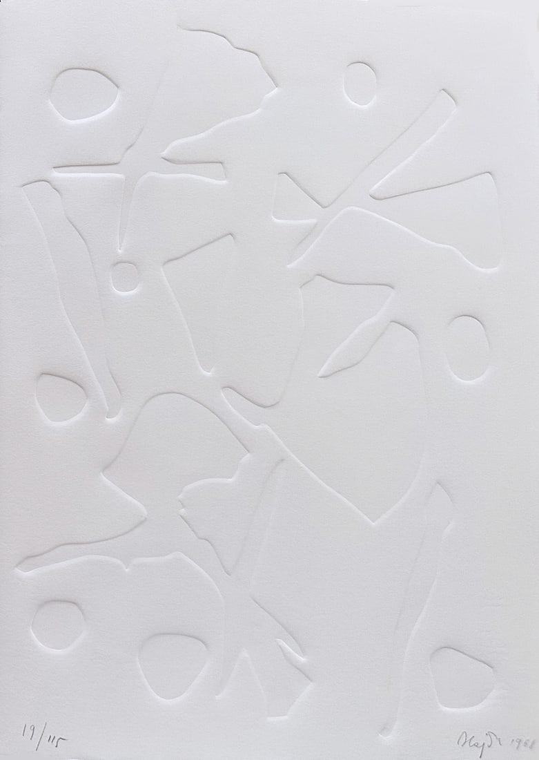 Etienne Hajdu. Signed embossing. 1968. One of 115 copies. (1 of 3)