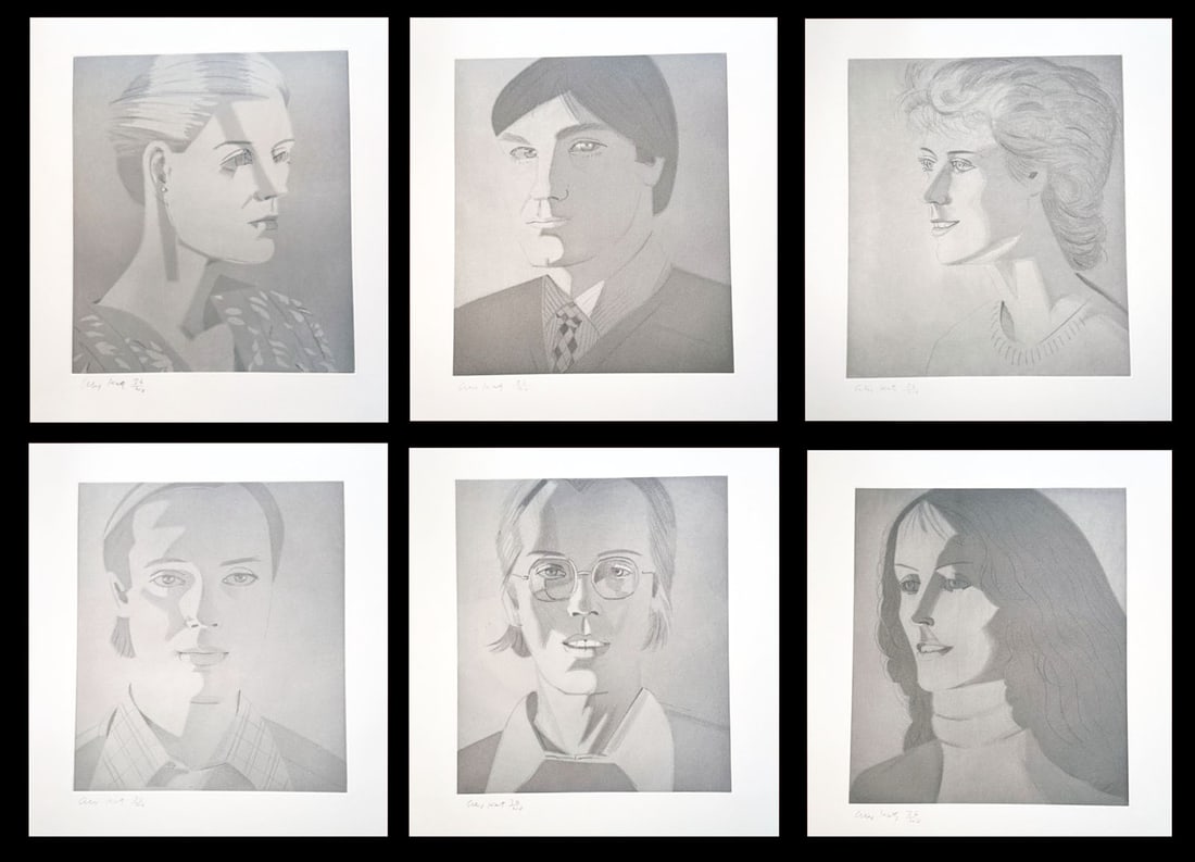 Katz, Ratcliff. Give me Tomorrow. With 13 Signed prints by Kartz: Complete portfolio with 13 original soft-ground and aquatint prints by Alex Karz, accompanied by text by Carter Ratcliff. The prints were drawn by the artist in copper plate in 1983 and printed by