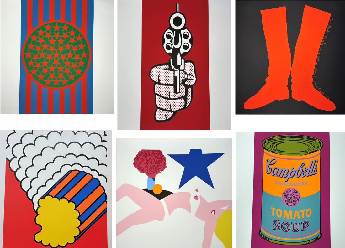 Banner. Calendar for 1969. Prints by Dine, Indiana, Warhol, Lichtenstein, Wesselman, Krushenick. (1 of 5)