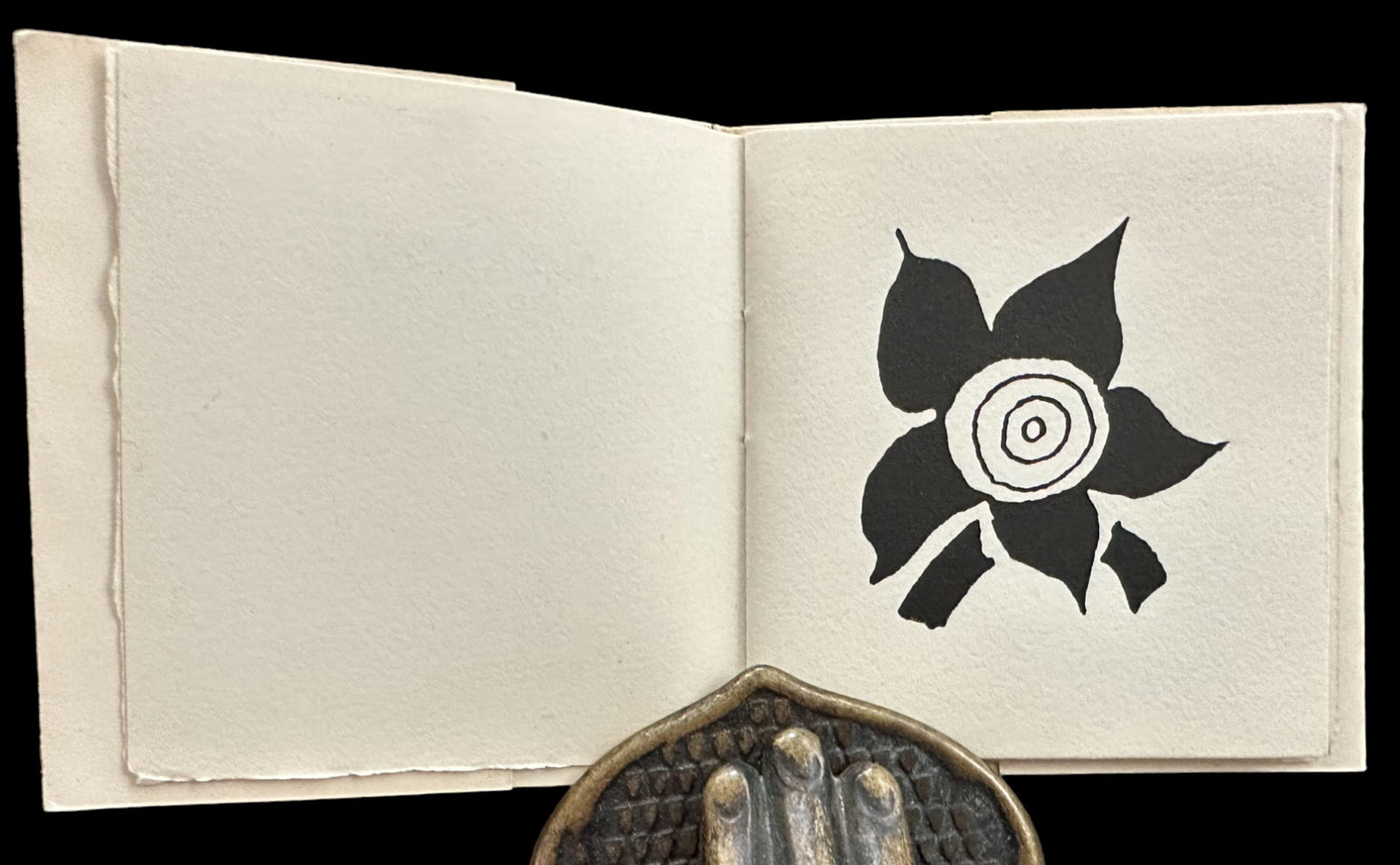 A Braque. Rene Char, P.A. Benoit Automne 1955. One of 75 copies.: Rene CHAR. Ales France, PAB Autumn 1955. First edition, in tiny format published by Pierre Andre Benoit (PAB) in homage to Braque. A poem by Rene Char illustrated with 3 full-page woodcuts after