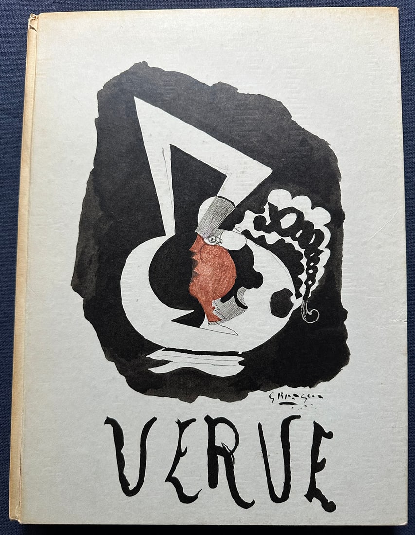 Verve 27-28. (Moods + Movements in Art) With lithographs by Braque, Chagall, Matisse, Giacometti,: Edition de la Verve, Paris 1953. French edition. With lithographs by Braque, Chagall (Cramer 23; Mourlot 80-87), Giacometti, Léger, Matisse (La tristesse du Roi), Masson, Miró (Cramer 25;