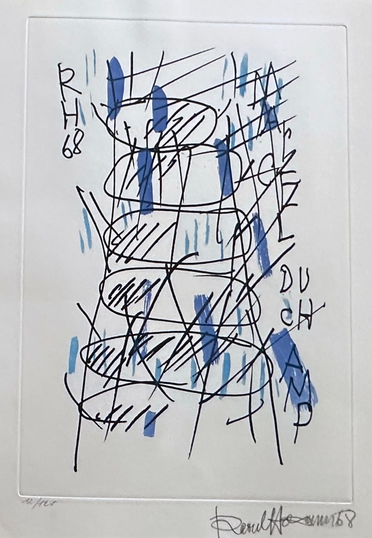 Signed etching by Raoul Hausmann. One of 160 copies. (1 of 2)