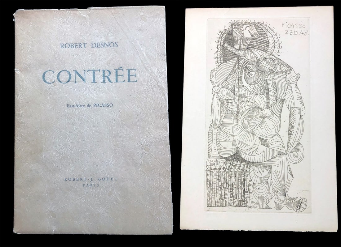 Picasso. Contree. With one etching 1944. (1 of 2)