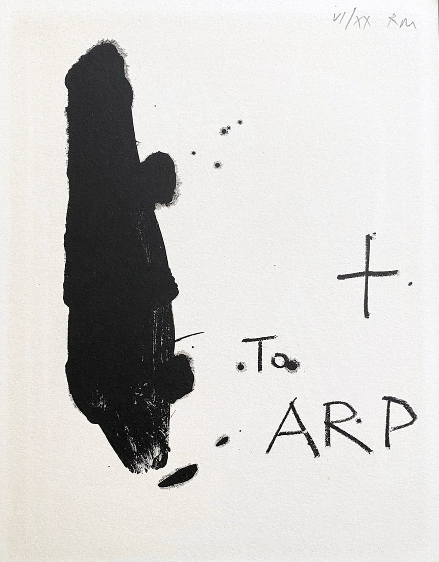 Robert Motherwell signed and numbered Lithograph. 1966. One of twenty copies. (1 of 3)