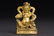 5 A gilt bronze figure Buddha guardian from Qing period