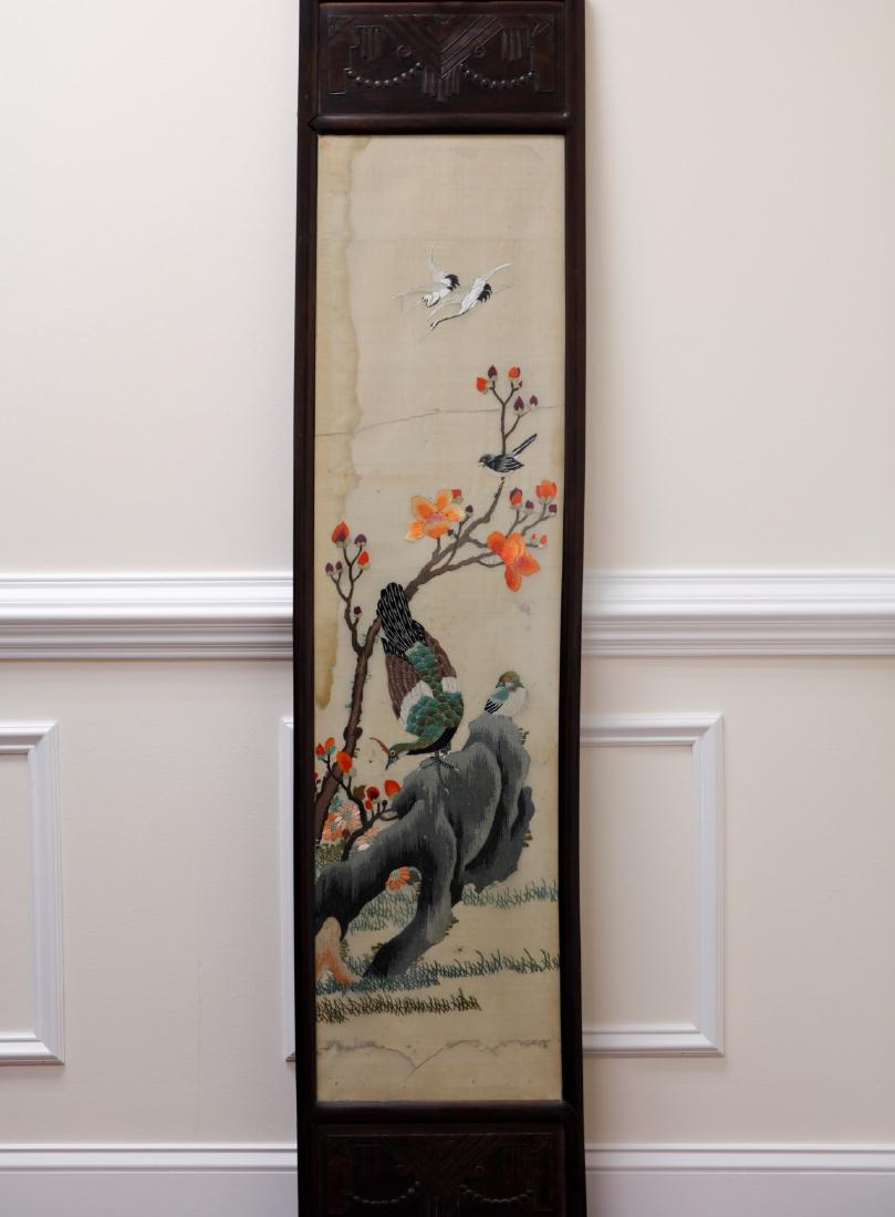 A Framed Hanging Panel of Chinese Embroidery (1 of 10)
