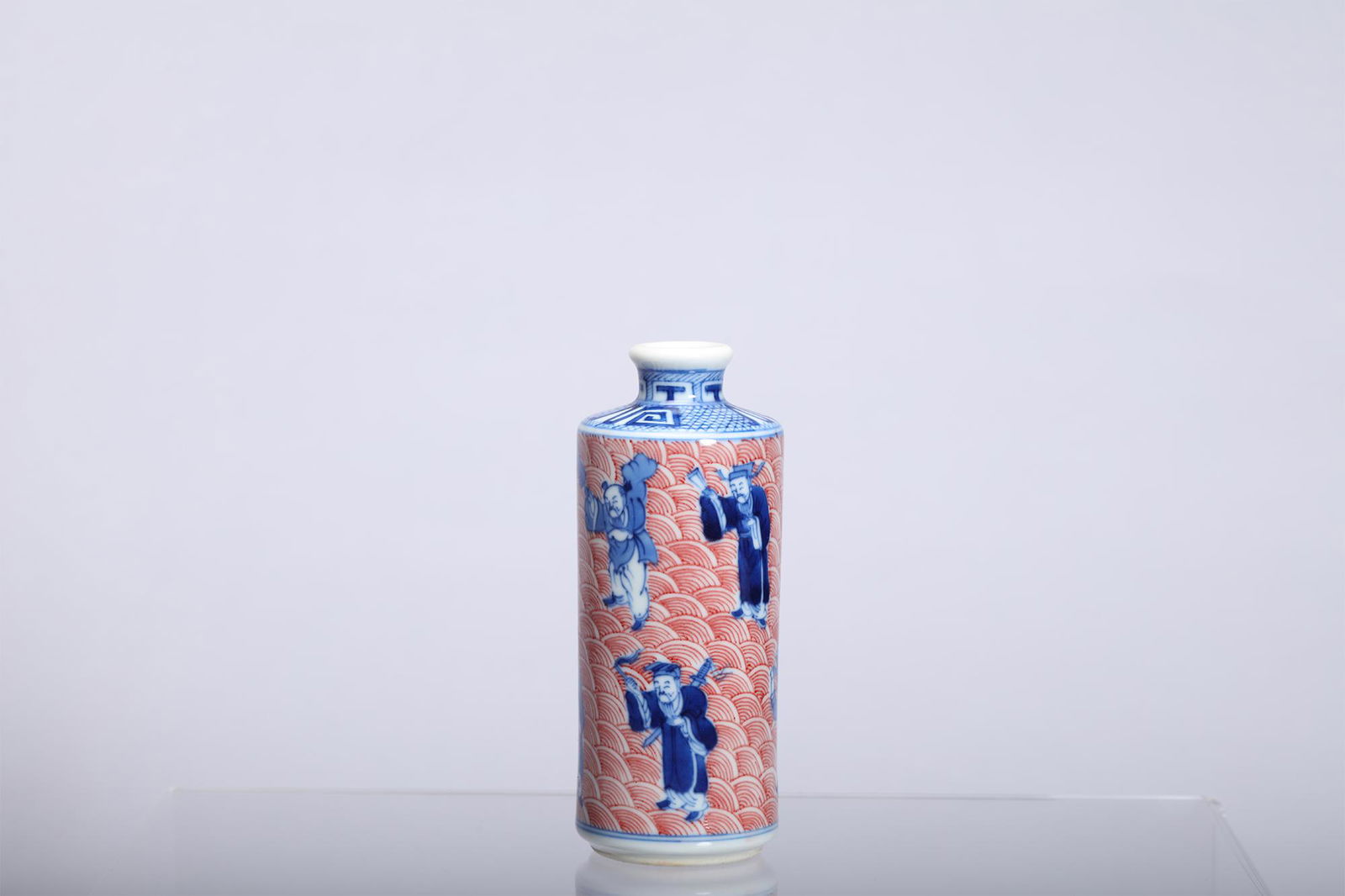 An Underglazed Red Figural Snuffle Bottle Qing Dynasty (1 of 7)