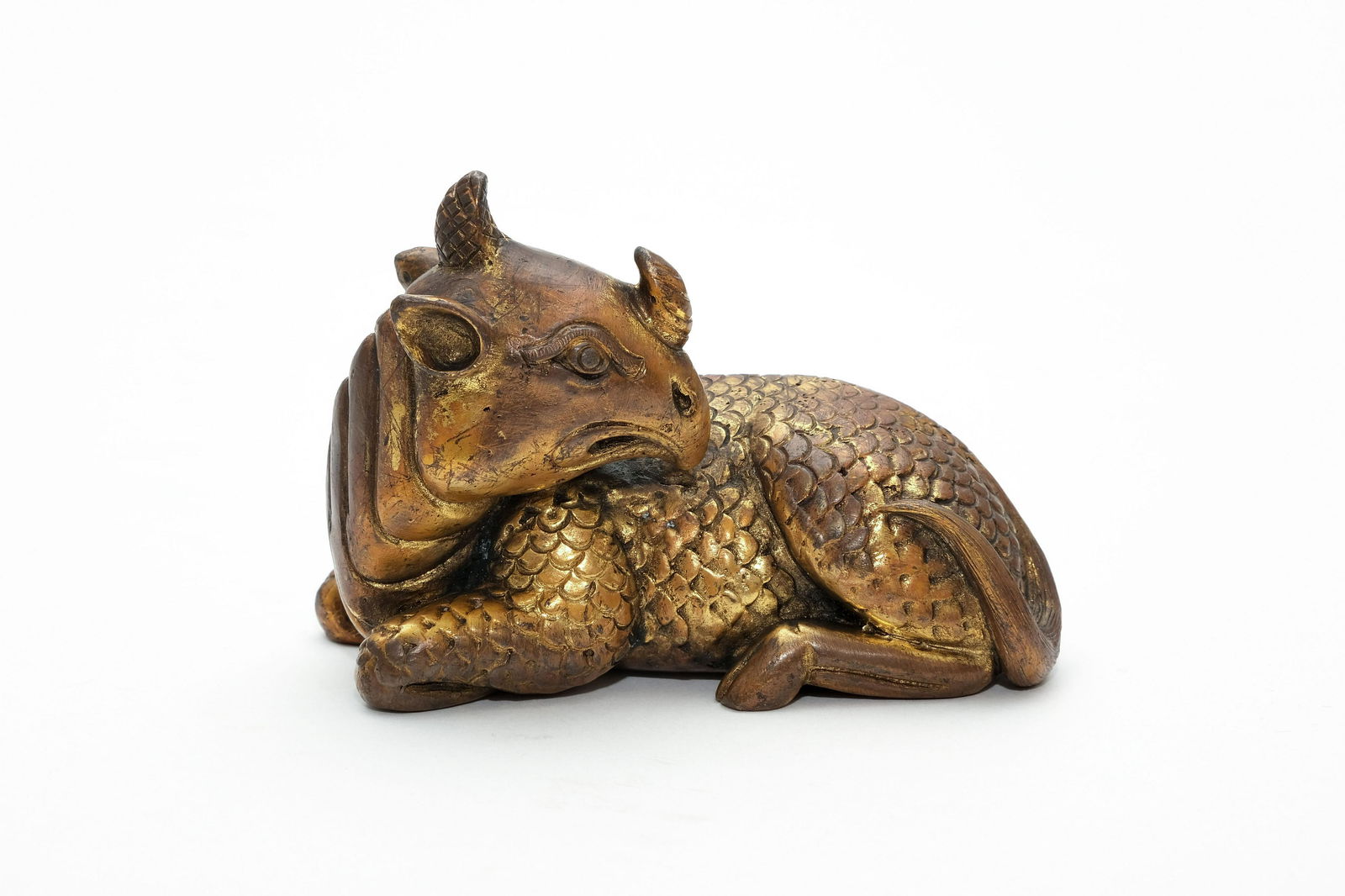 A Gilt Bronze Mystical Beast Paperweight (1 of 6)