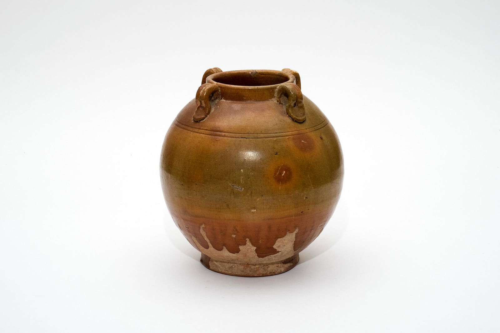 A Brown Glazed Jar with Four Loops (1 of 9)