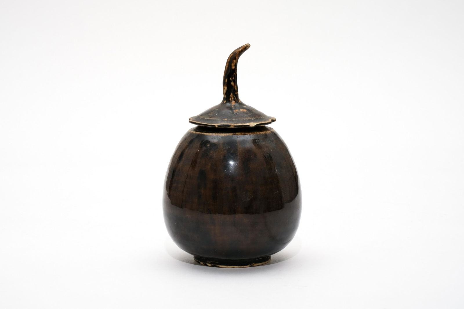 A Black Glazed Eggplant-Formed Tea Jar (1 of 7)