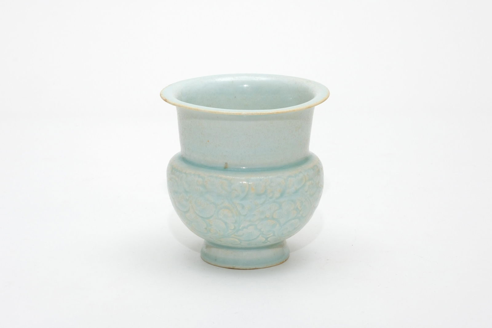 A Carved Hutian Ware Celadon White Glazed Zun Vase (1 of 5)