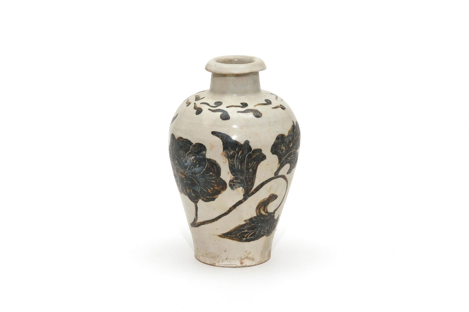 A Cizhou Ware White Ground Floral Meiping Vase (1 of 6)