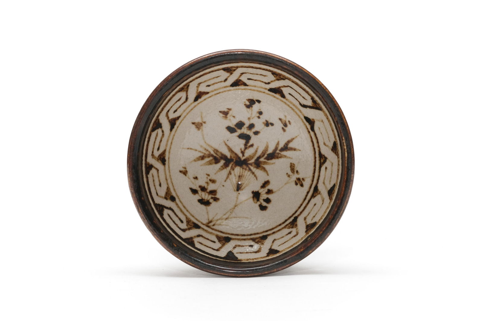 A Jizhou Ware Brown Glazed Floral Tea Bowl (1 of 6)