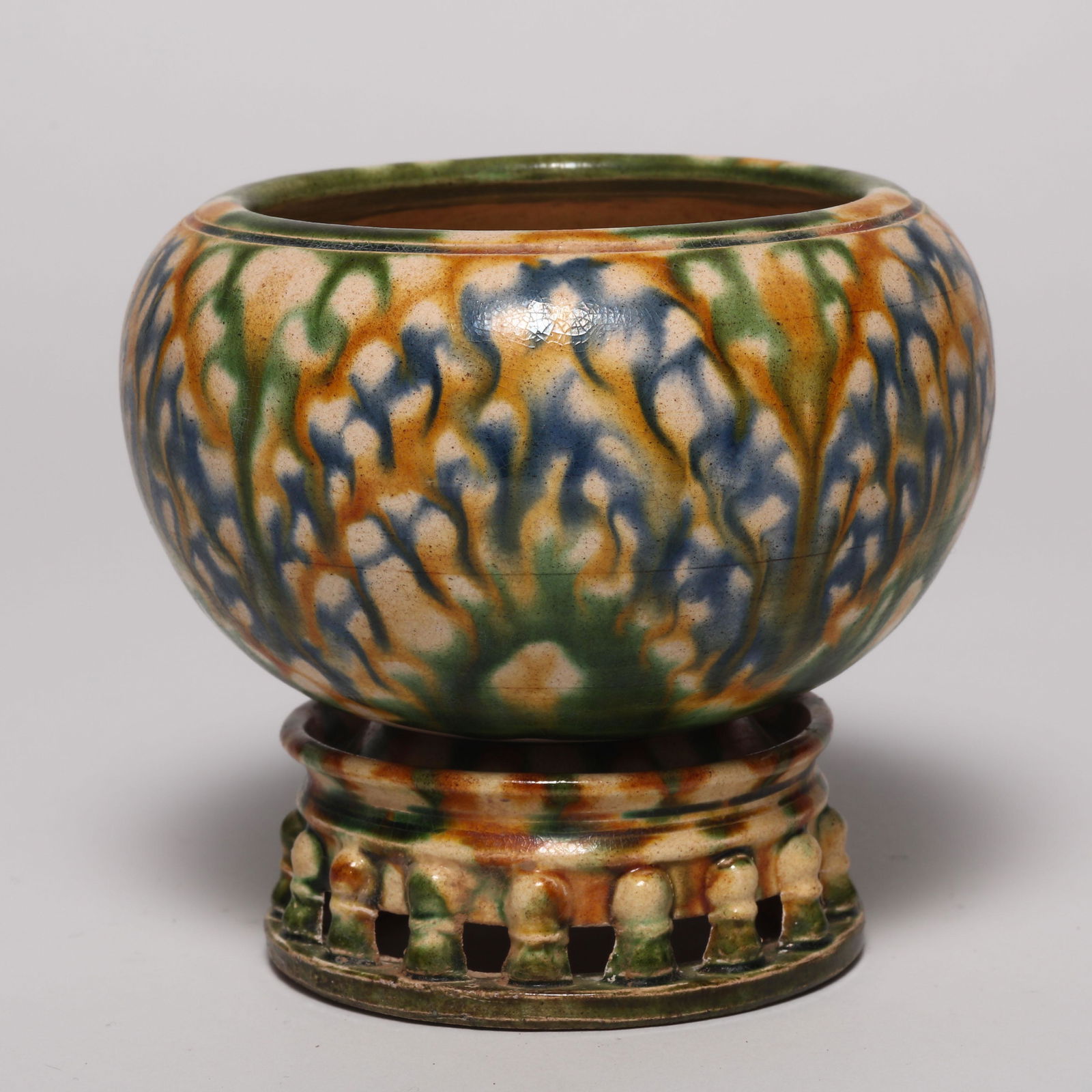 A Sancai Water Pot with Base (1 of 8)