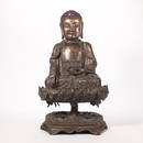 A Gilt Copper Sakyamuni Figure