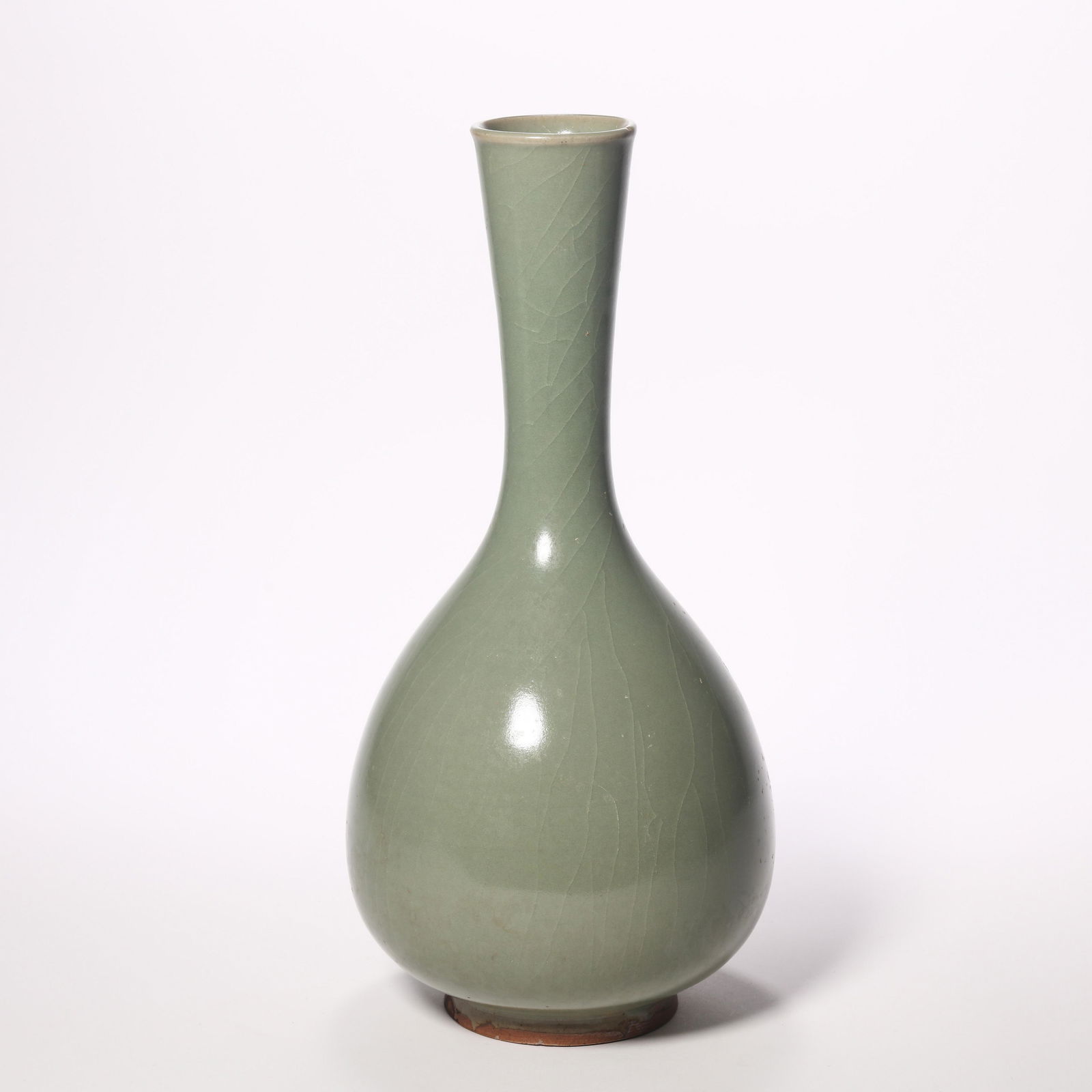 A Longquan Celadon Vase: A Longquan Celadon Vase. H: 11 in. (28 cm) D: 5.1 in. (13 cm)