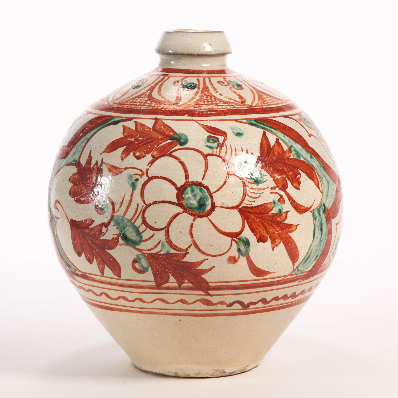 Red and Green on White Glazed Meiping Vase (1 of 11)