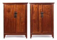 Pair of Huanghuali Cabinets