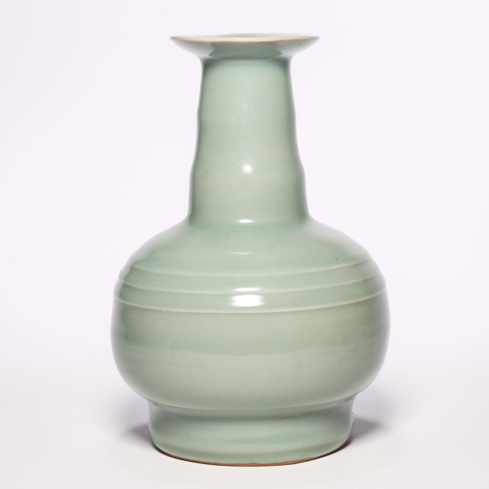 A Longquan Celadon Wide Opening Vase: A Longquan Celadon Wide Opening Vase. H: 7.6 in. (19.5 cm)