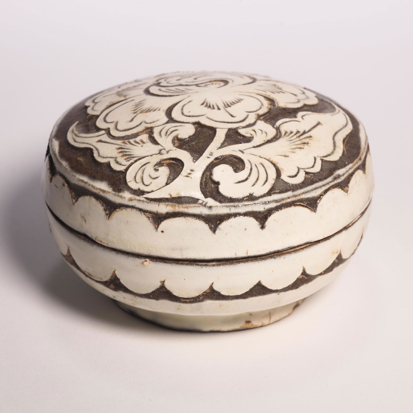A Cizhou Ware Molded Powder Box (1 of 9)