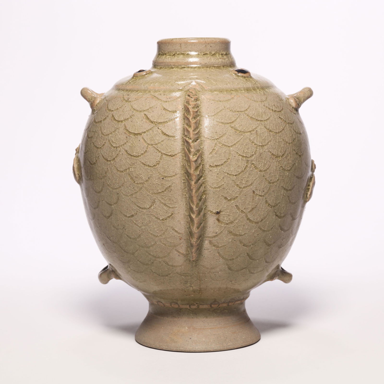 A Celadon Fish-Form Jar with Four Loops (1 of 10)