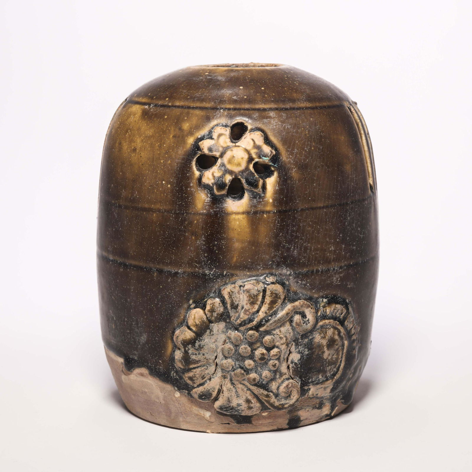 A Brown-Glazed Carved Jar (1 of 9)