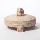 A Carved Marble Sheep-Form Inkstone