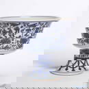A Blue And White Floral Cup With QianLong Mark