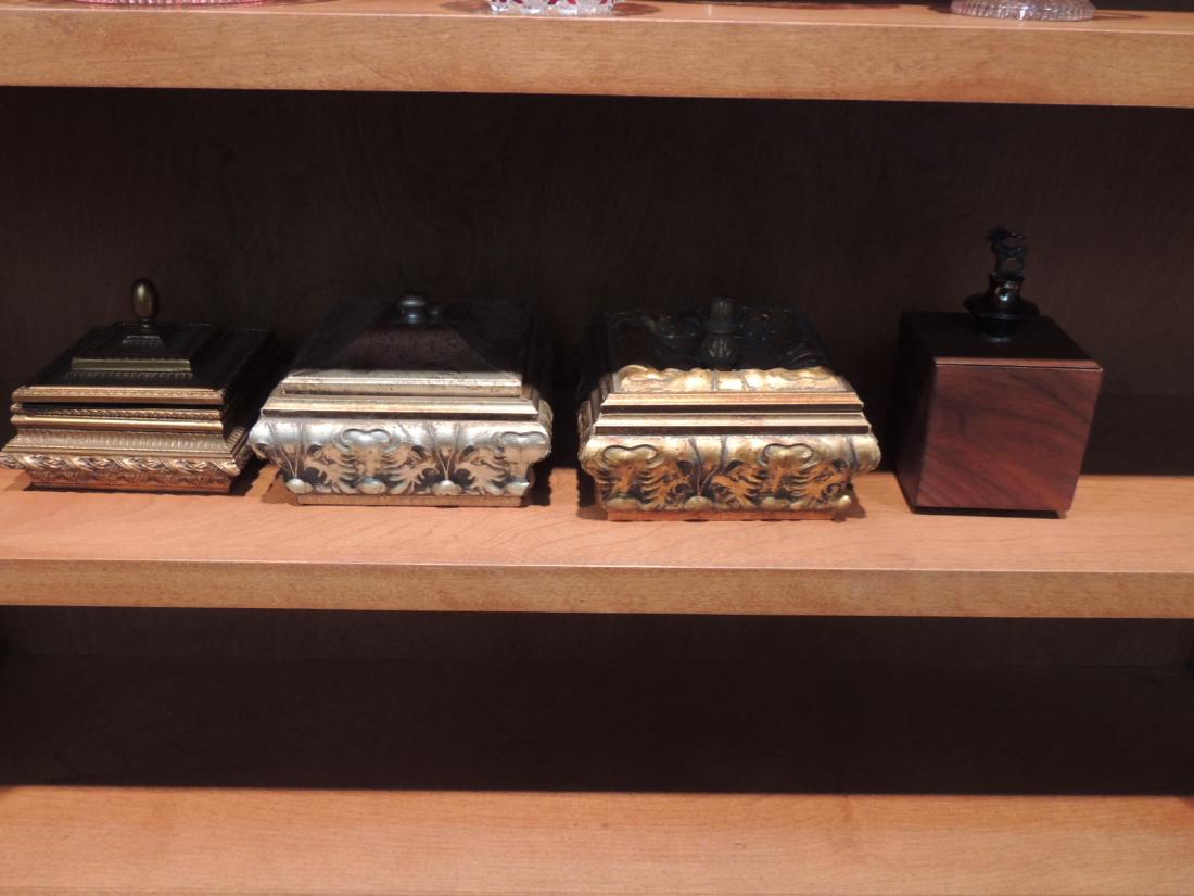 3 Decorative Boxes and 1 Wine Cork Holder $45 to $90: 3 Decorative Boxes and 1 Wine Cork Holder $45 to $90